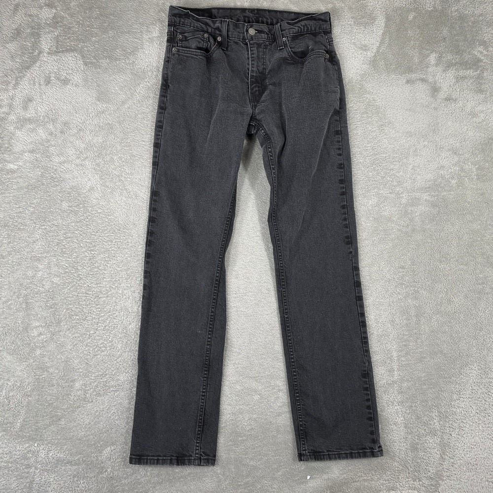 Levis 550 Jeans Mens 30x34 (30x32) Black Faded Denim Skate Workwear Straight Leg